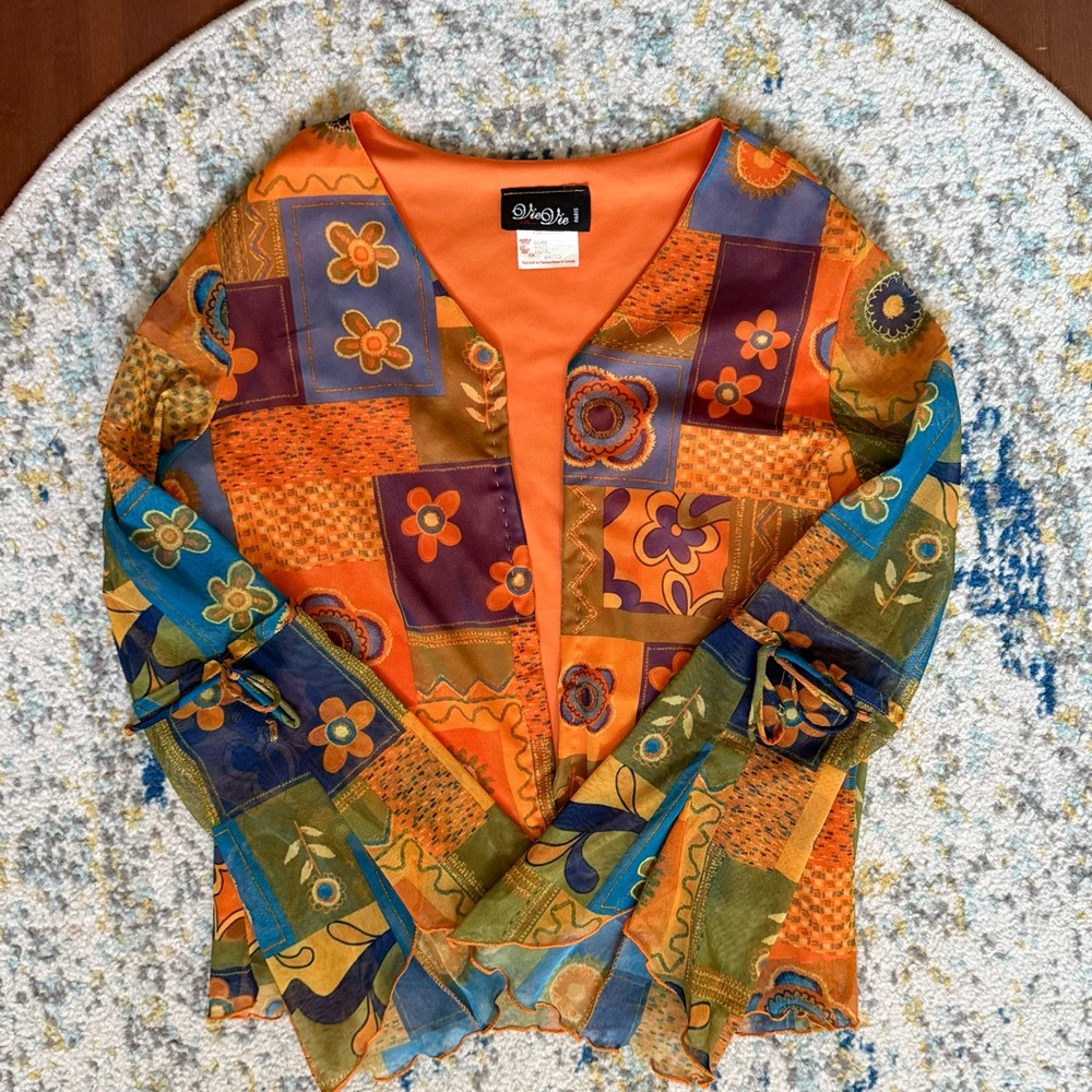 Y2k Meets 70s Inspired Colourful Blouse